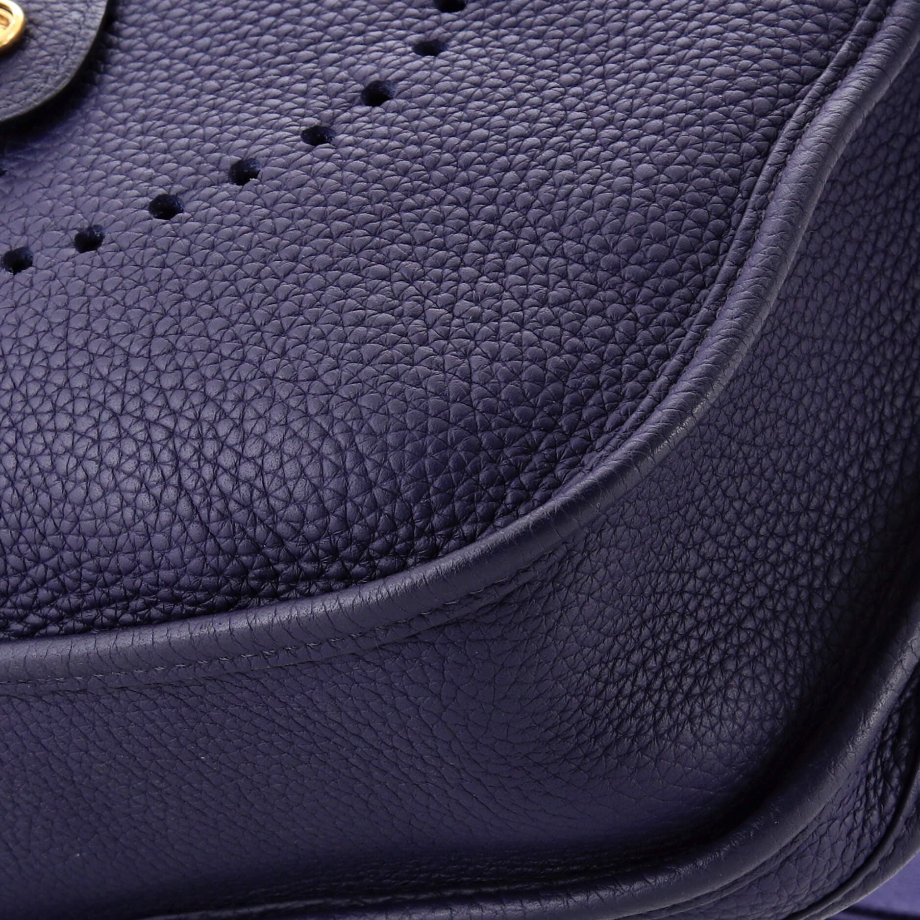 Pre-Owned Hermes Evelyne Bag Gen III Clemence PM, Alternate, color, Bleu Encre