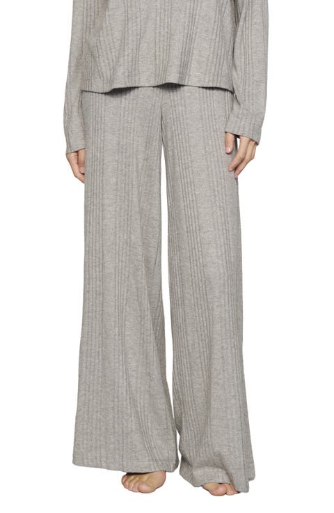 Variegated Rib Wide Leg Lounge Pants