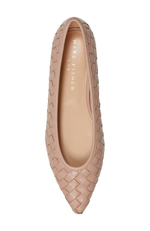 Marc Fisher Ltd Woven Leather Ballerina Flats In Beige