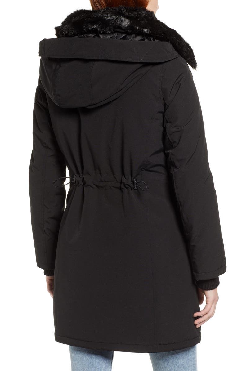 Sam Edelman Faux Fur Trim Canvas Parka, Alternate, color,