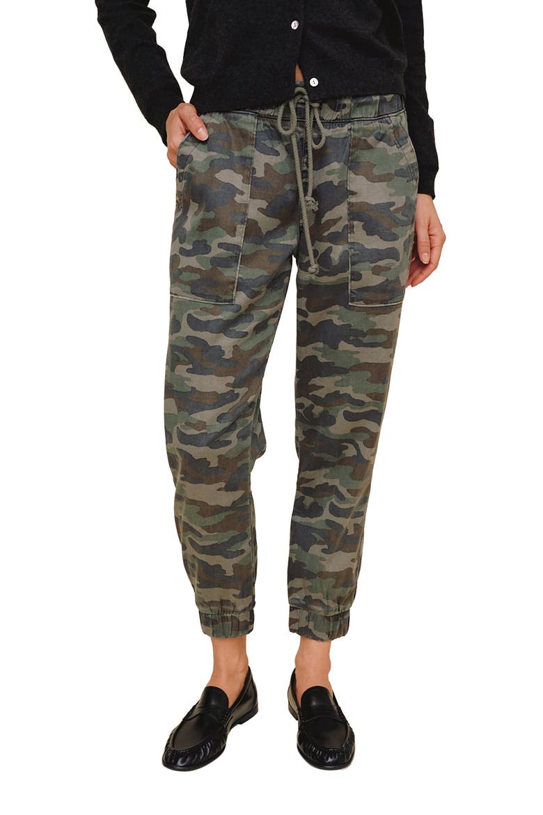 Tie Waist Joggers, Main, color, VINTAGE CAMOUFLAGE