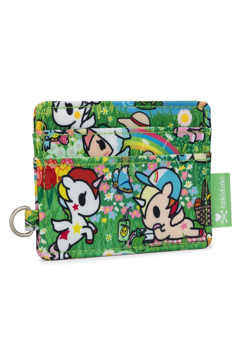x tokidoki 20th Anniversary Celebration Be Charged Card Case, Alternate, color, MEADOW BLOOMS