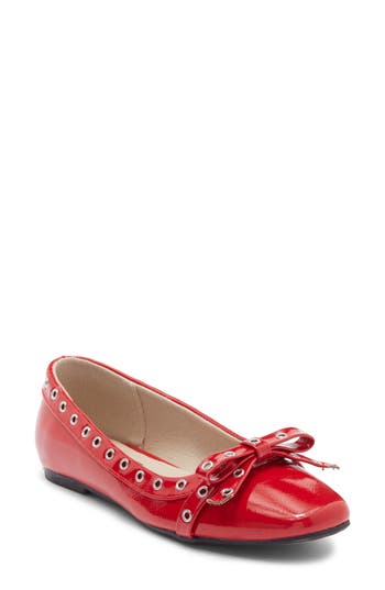 Rachel Rachel Roy Blink Grommet Bow Flat In Red