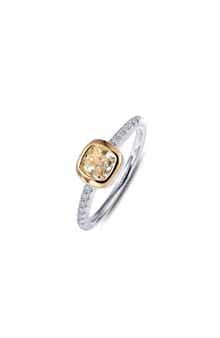 Bezel Cushion Two-Tone Ring