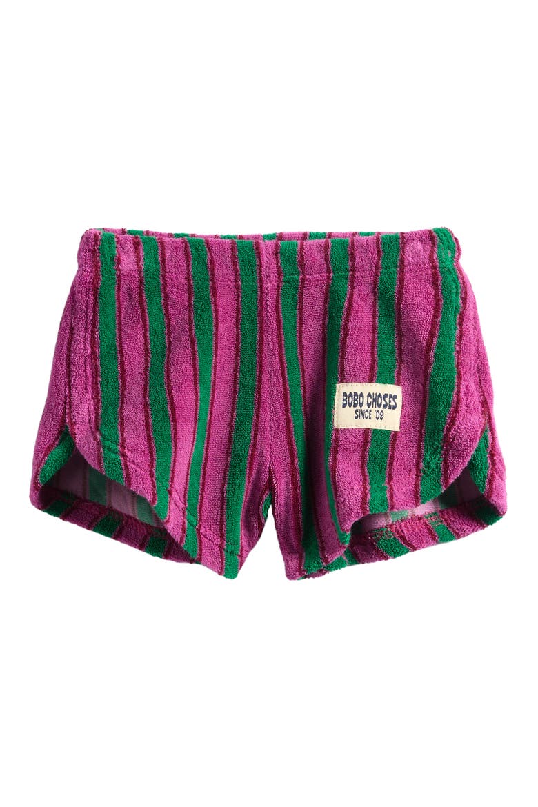 Stripe Terry Cloth Shorts, Main, color, MULTICOLOR