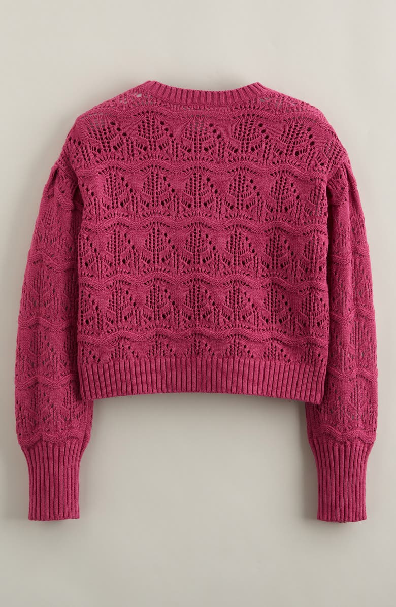 Nordstrom Kids' Pointelle Sweater, Alternate, color, Purple Sherbert