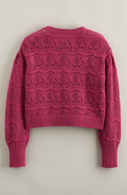 Nordstrom Kids' Pointelle Sweater In Red