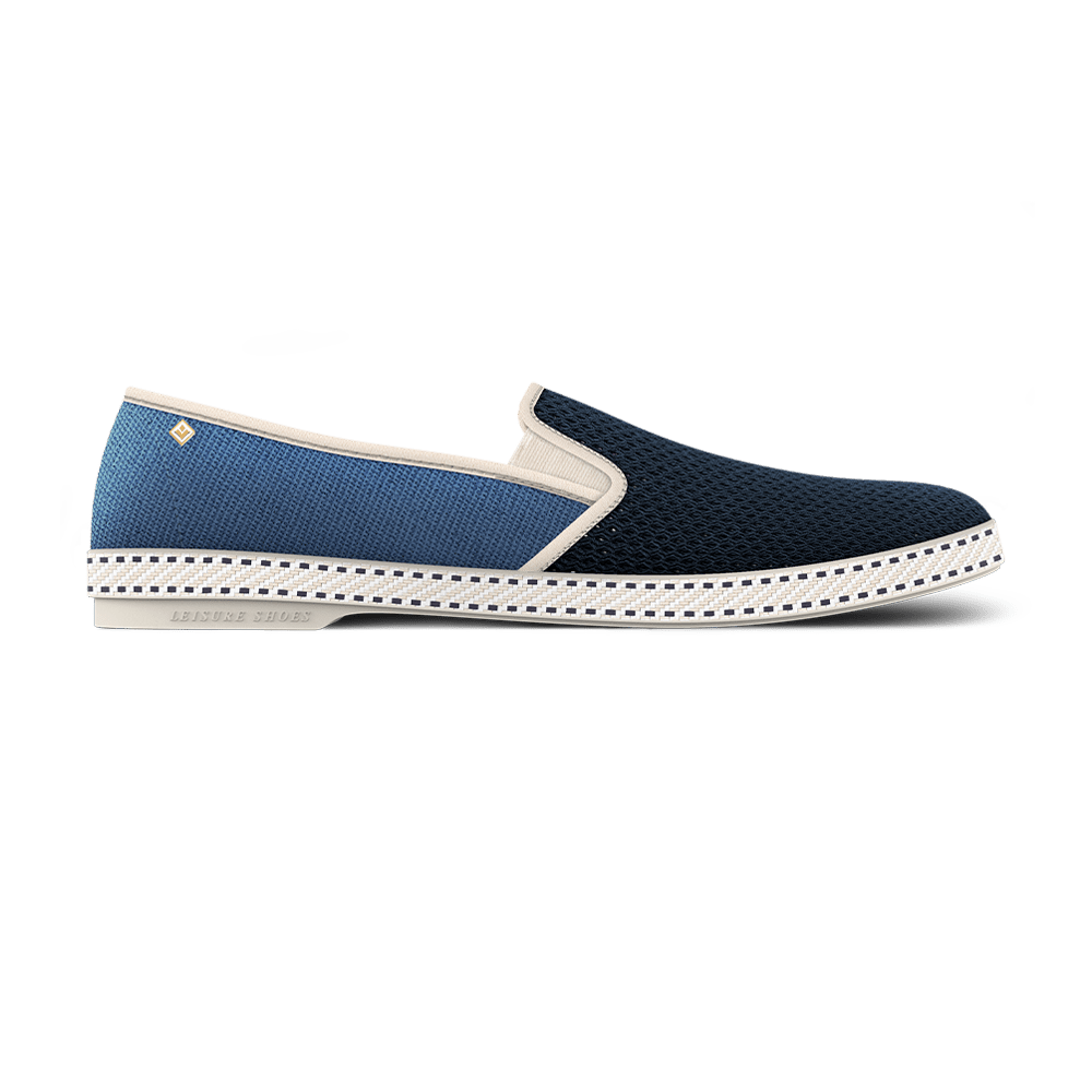Rivieras Classic Match Cotton Cavas & Mesh, Main, color, Light Blue & Navy
