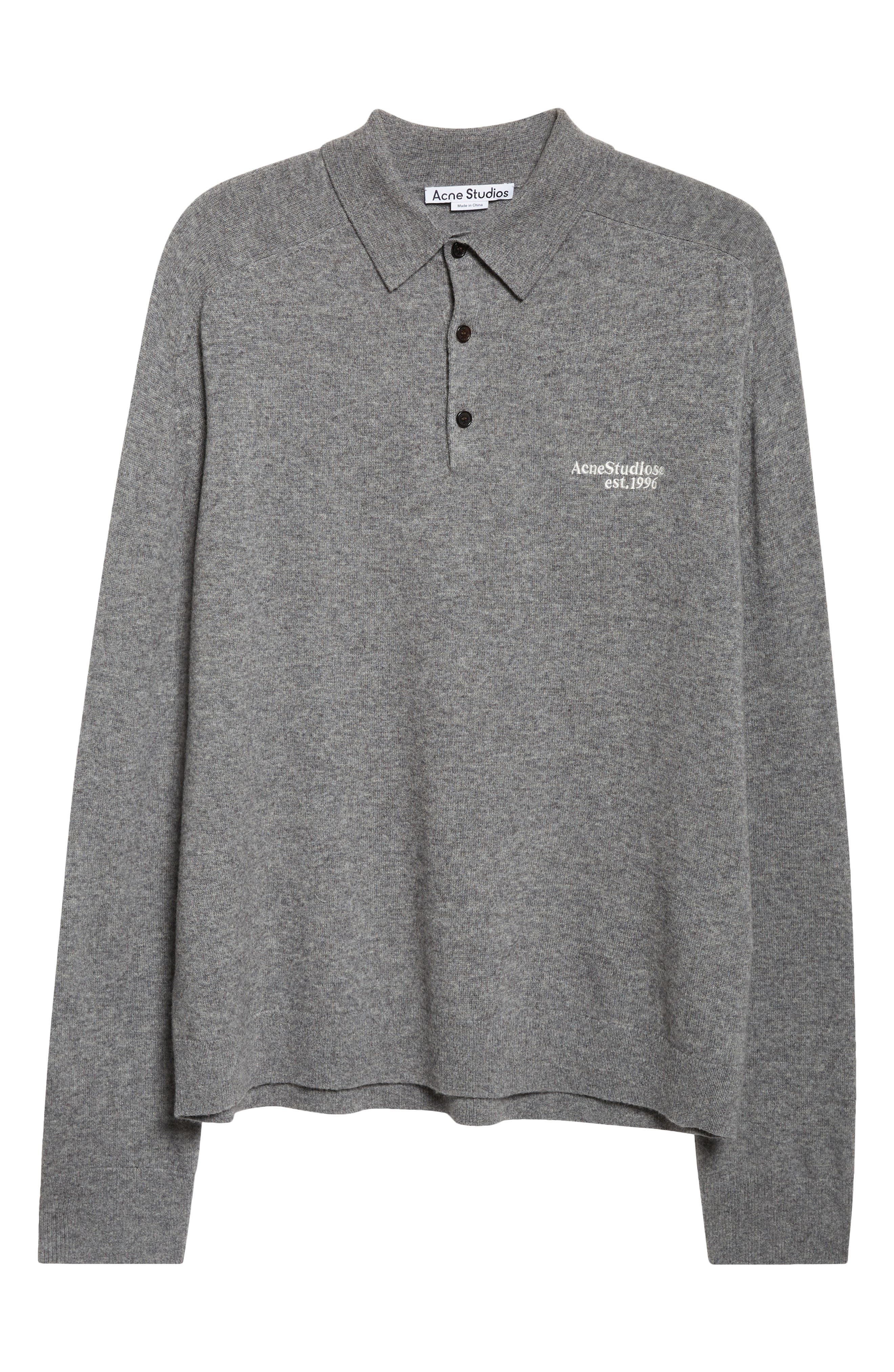 Acne Studios Kluxey Light Richard Yak Hair & Wool Polo Sweater