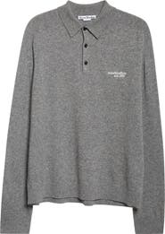 Acne Studios Kluxey Light Richard Yak Hair & Wool Polo Sweater