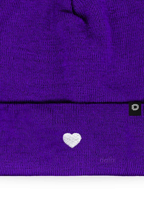 Dalix Lil Heart Beanie Cap In Purple