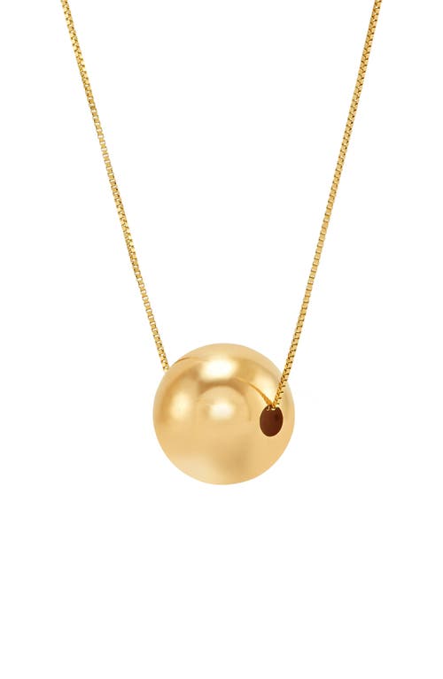 Frankie & Zoe Polished Bead Necklace In Gold