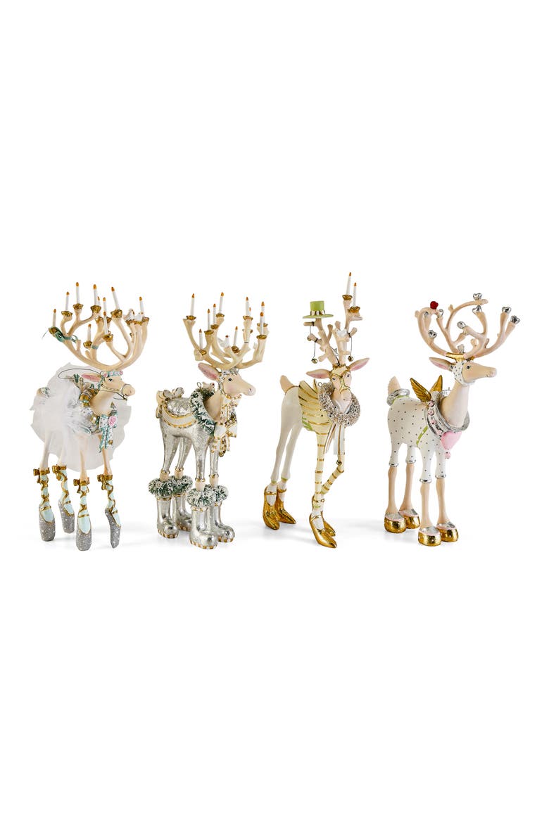 Patience Brewster Moonbeam Reindeer Ornaments, Alternate, color, MULTI
