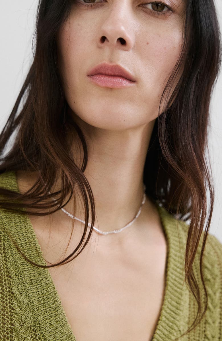 MANGO Braided Cardigan, Alternate, color, Green