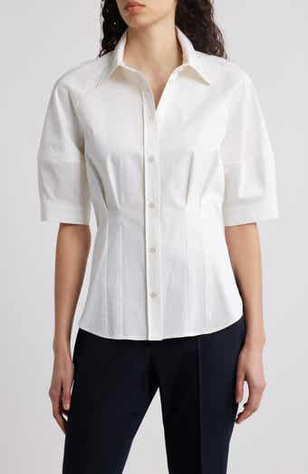 BOSS Belaurena Puff Elbow Sleeve Button-Up Shirt