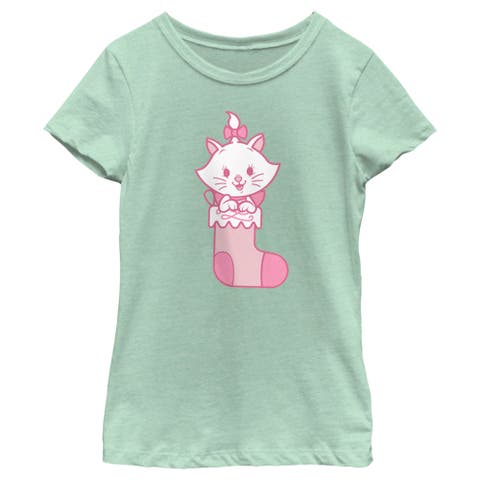 Girl's Aristocats Marie Christmas Stocking  Graphic T-Shirt