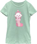 Aristocats Girl's Aristocats Marie Christmas Stocking Graphic T-Shirt