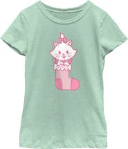 Aristocats Girl's Aristocats Marie Christmas Stocking Graphic T-Shirt