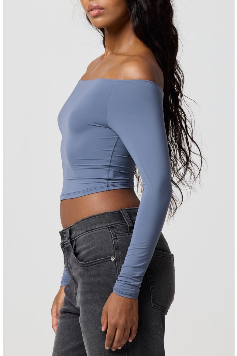 Softie Flex Long Sleeve Top, Alternate, color, GRISAILLE