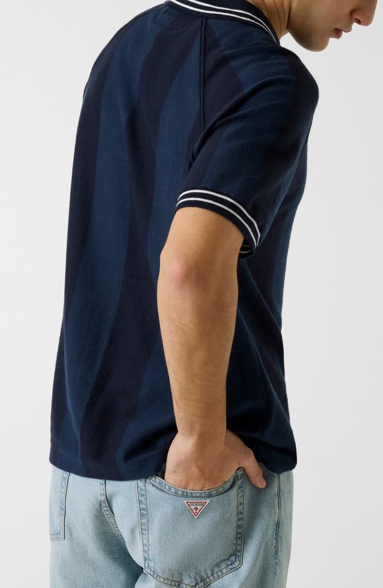 GUESS Stripe Polo Sweater, Alternate, color, S75q-Open