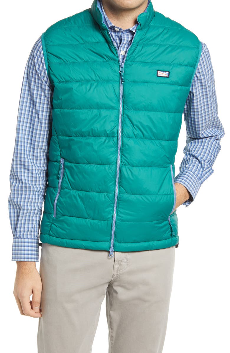 johnnie-O Hudson Classic Quilted Nylon Vest, Alternate, color,