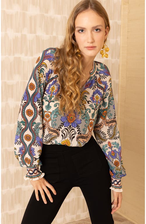 Hale Bob Whitley Silk Top In Multi