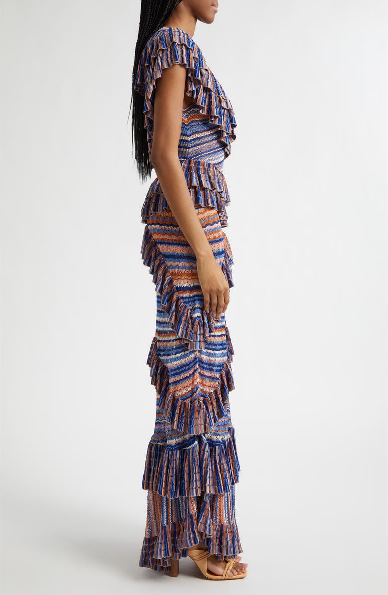 Ulla Johnson Raina Ruffle Lace Maxi Dress, Alternate, color, 