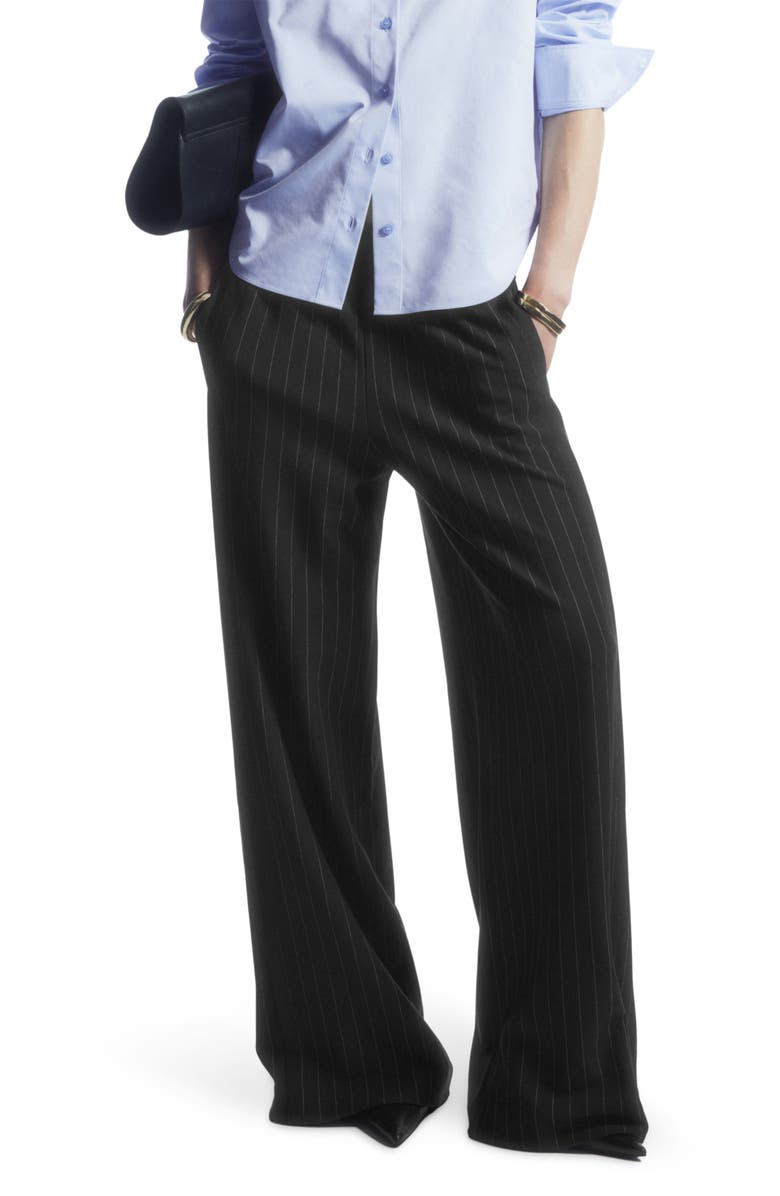 COS Pinstripe Trousers, Main, color, 