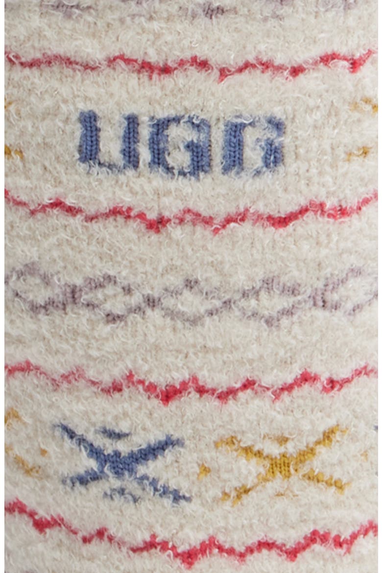 Leslie Crew Socks, Alternate, color, OCHRE GREEN MULTI UGGISLE