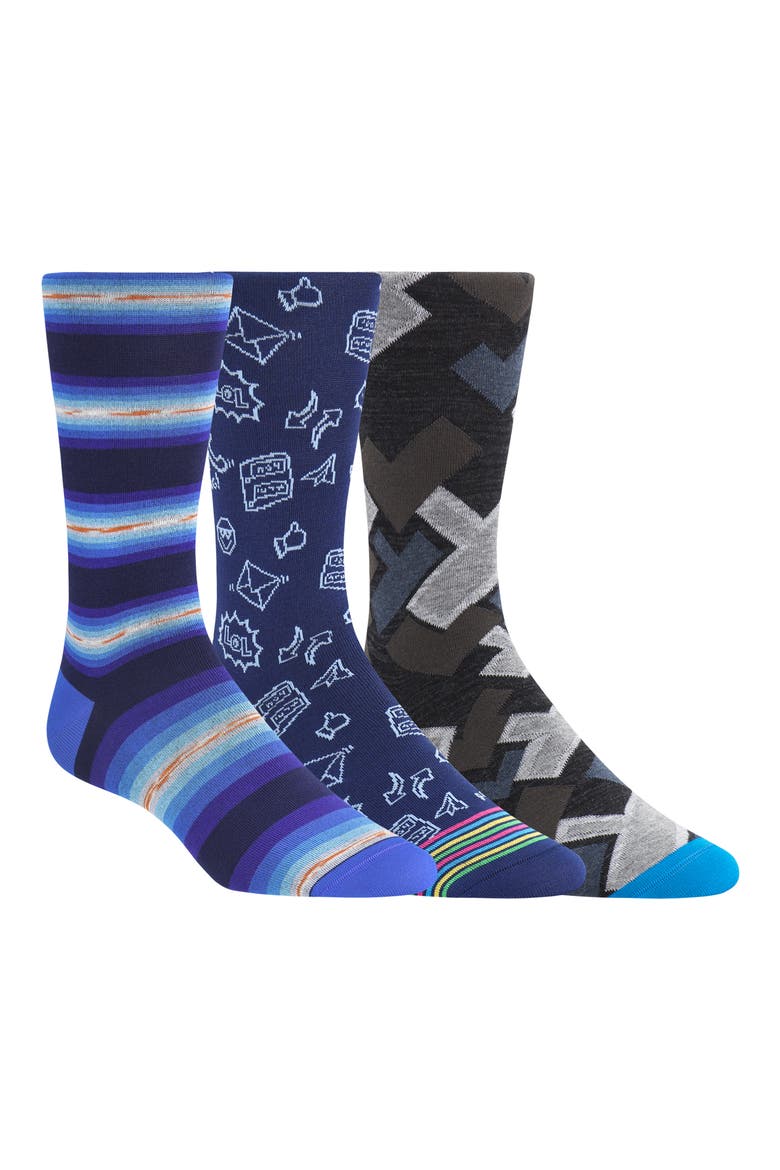 3-Pack Sock Gift Set, Main, color, NAVY