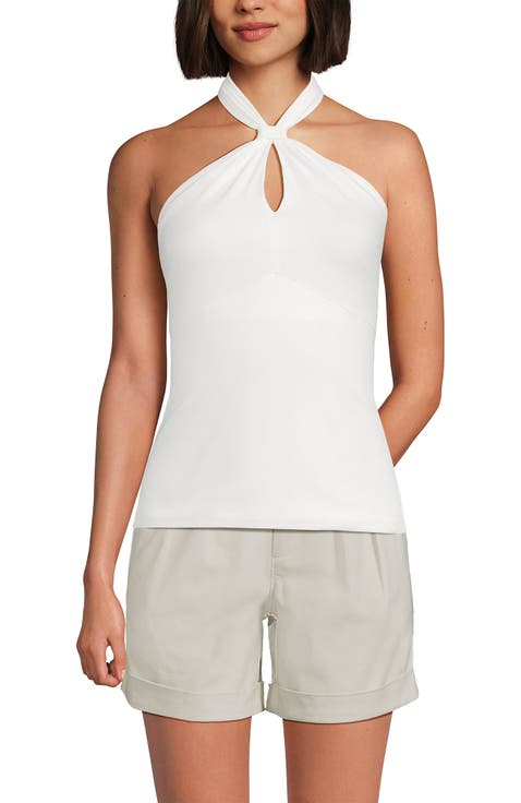 Slender Twist Front Halter Top