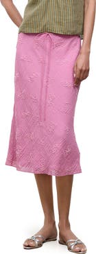 STAUD Lucia Beaded Floral Skirt