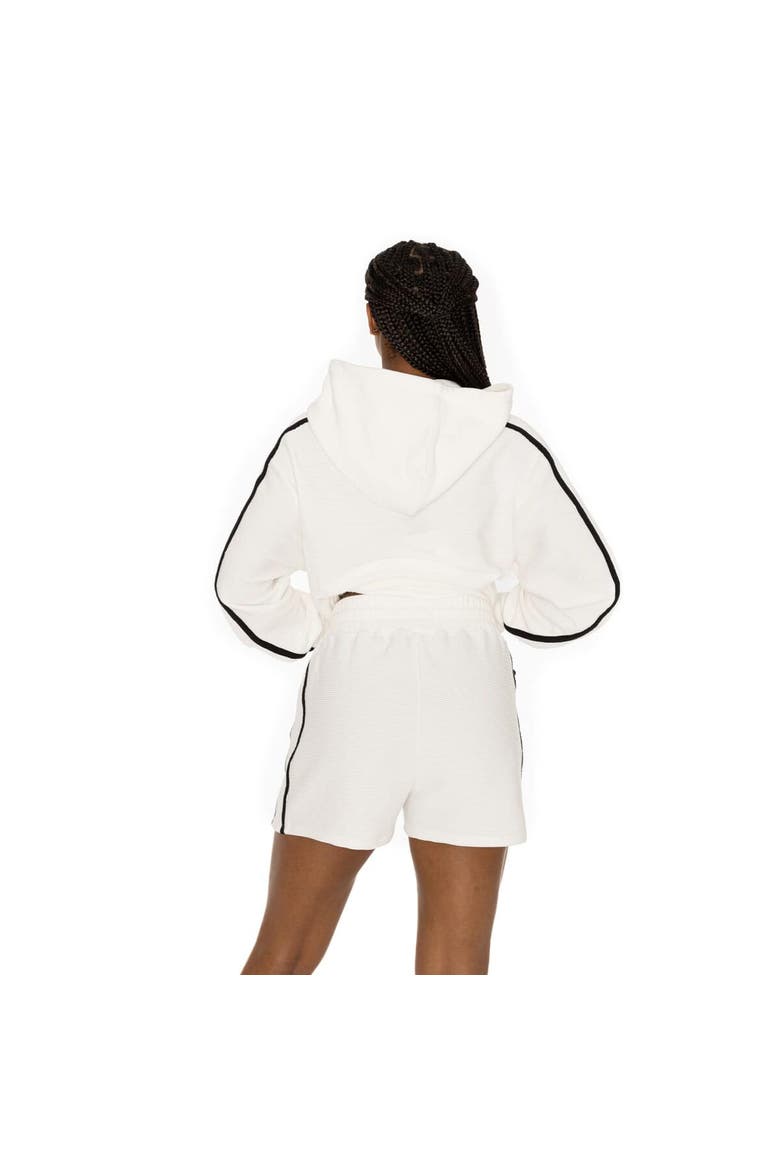 Men's Gameday Couture Cream Kansas Jayhawks Down, Set, Go Hoodie and Shorts Lounge Set, Alternate, color, Cream