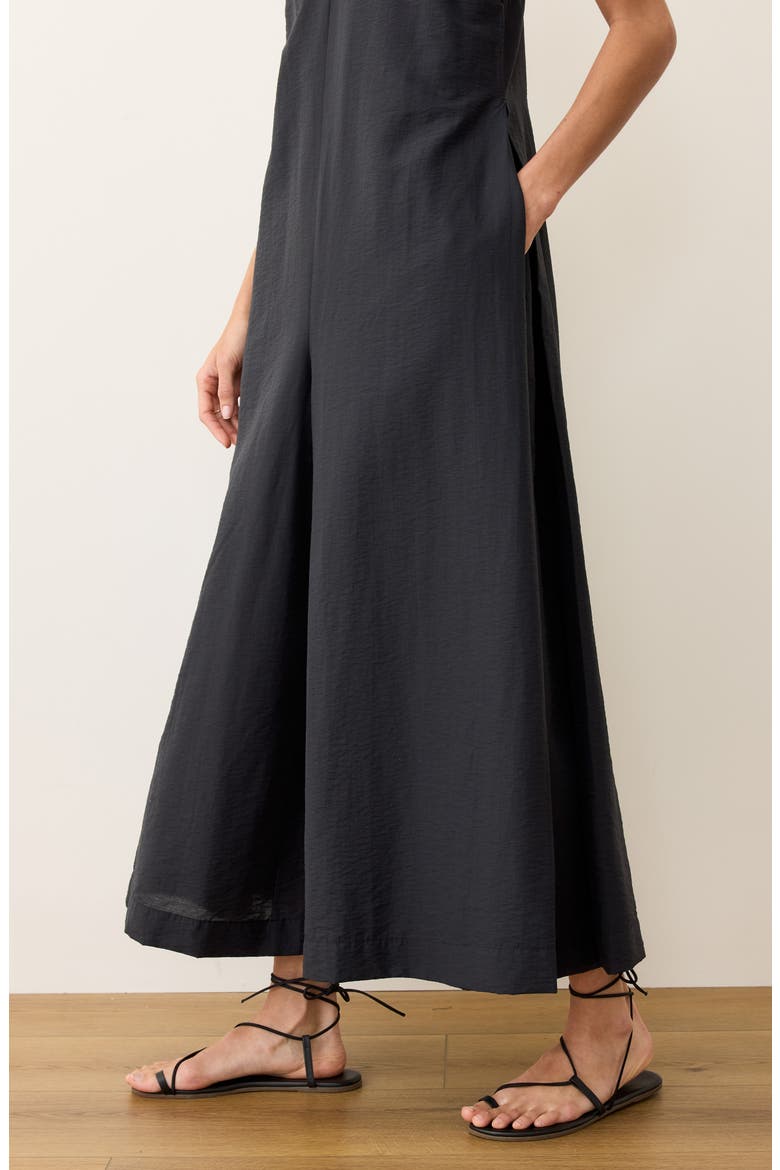 Cari V-Neck Wide Leg Jumpsuit, Alternate, color, BLACK