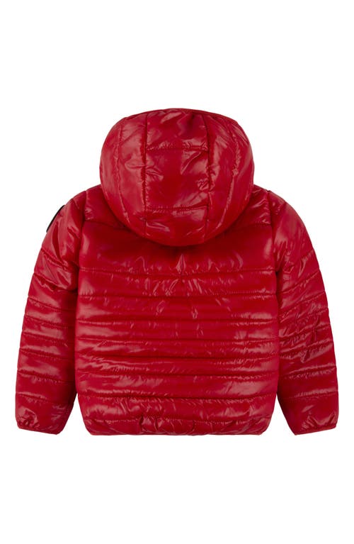 Nike Puffer Zip Jacket In University Red
