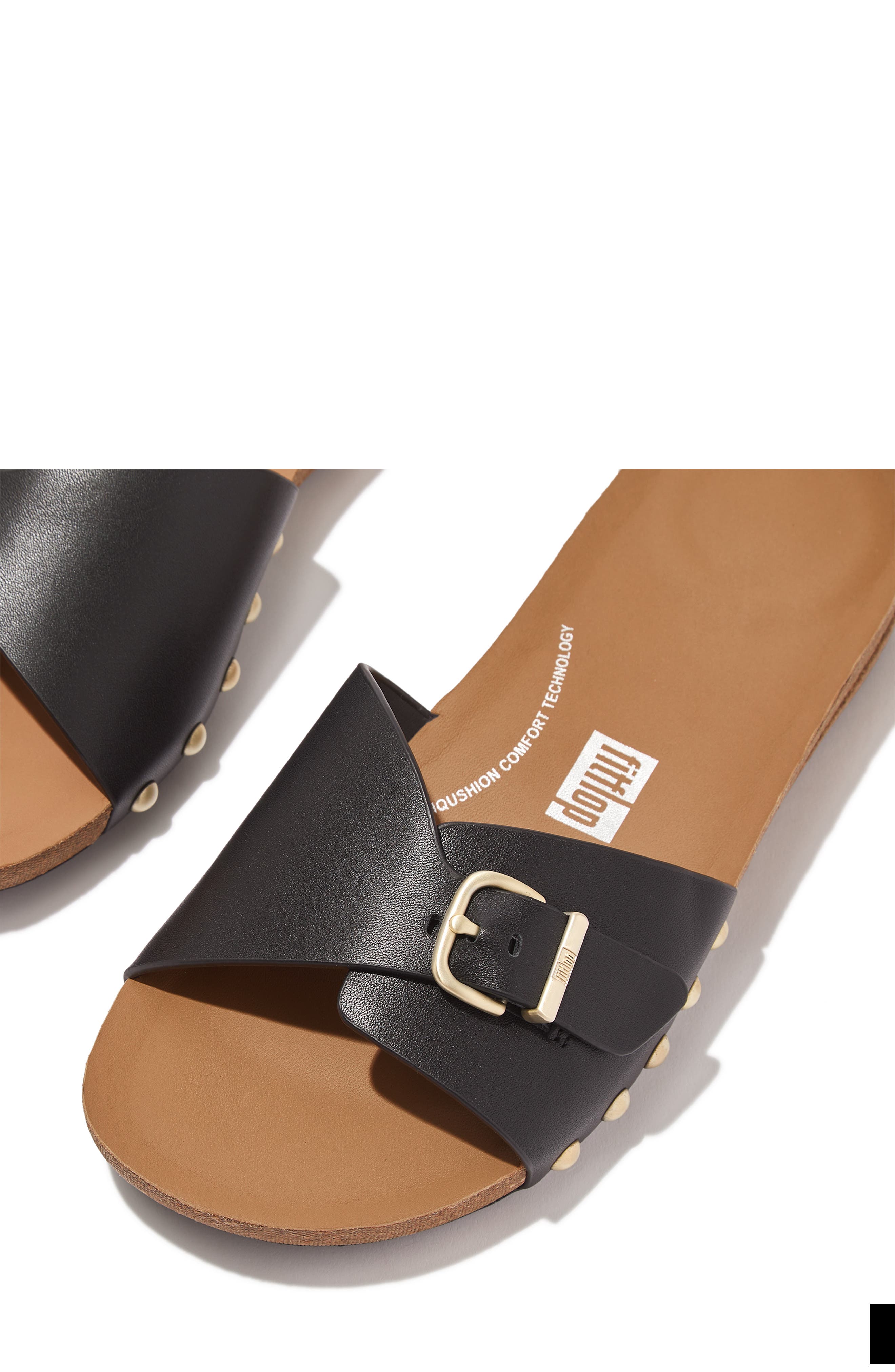 FitFlop iQushion Slide Sandal, Alternate, color, Black