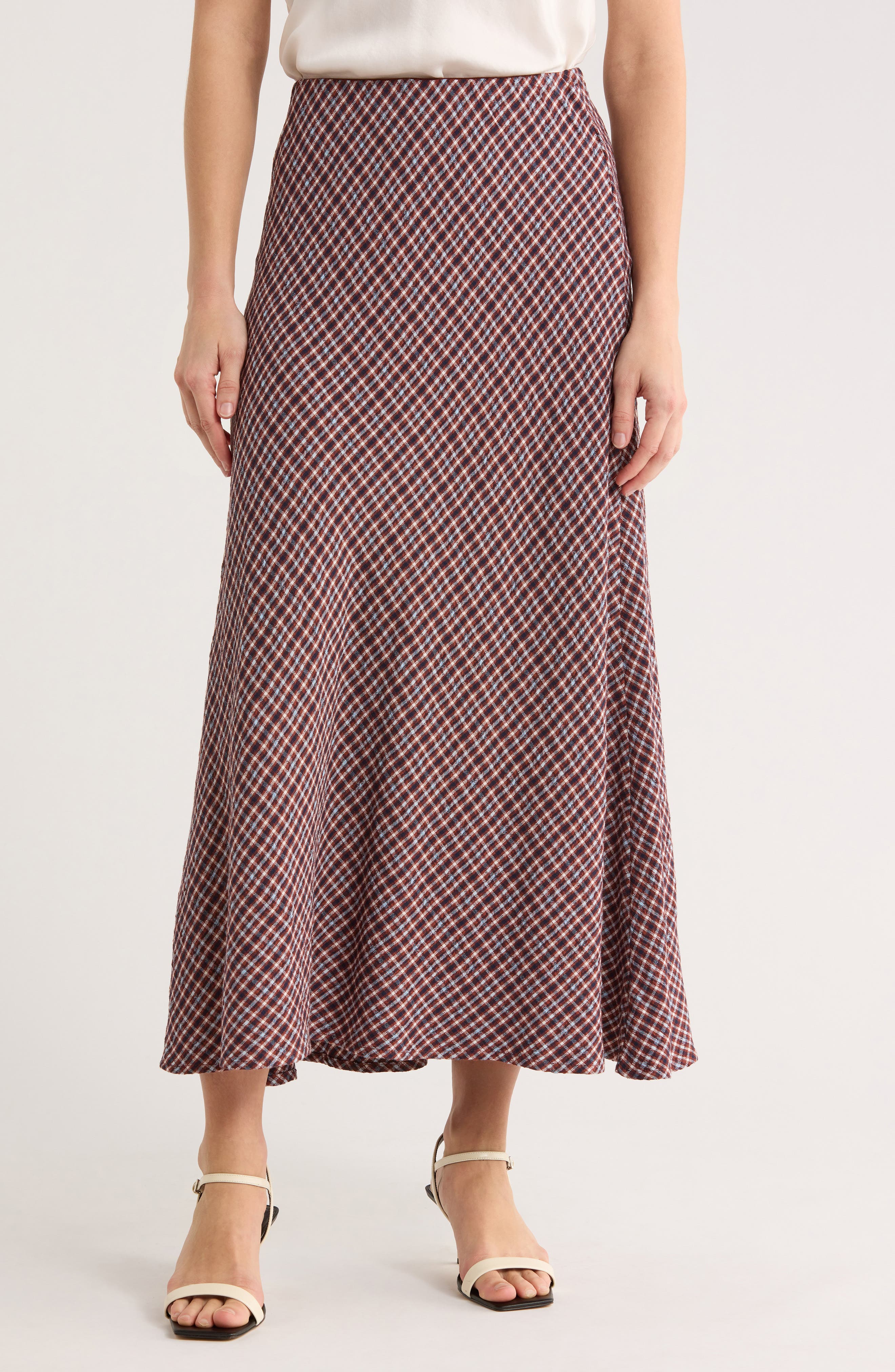 MAX STUDIO Plaid Maxi Skirt