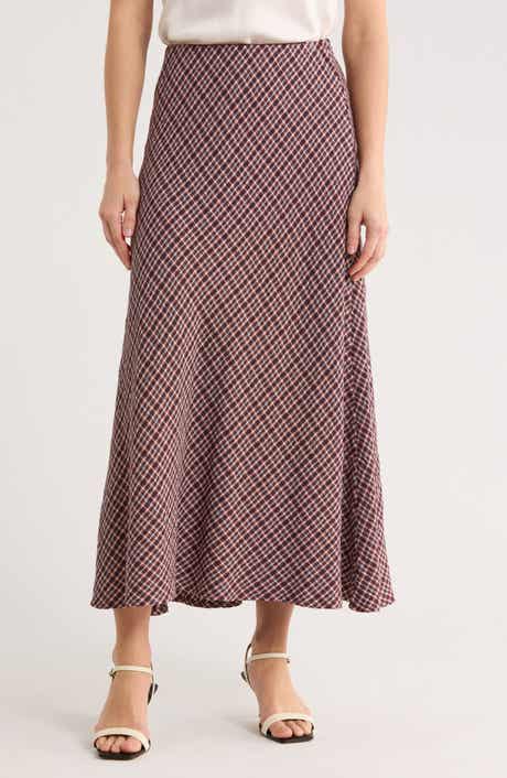 MAX STUDIO Plaid Maxi Skirt