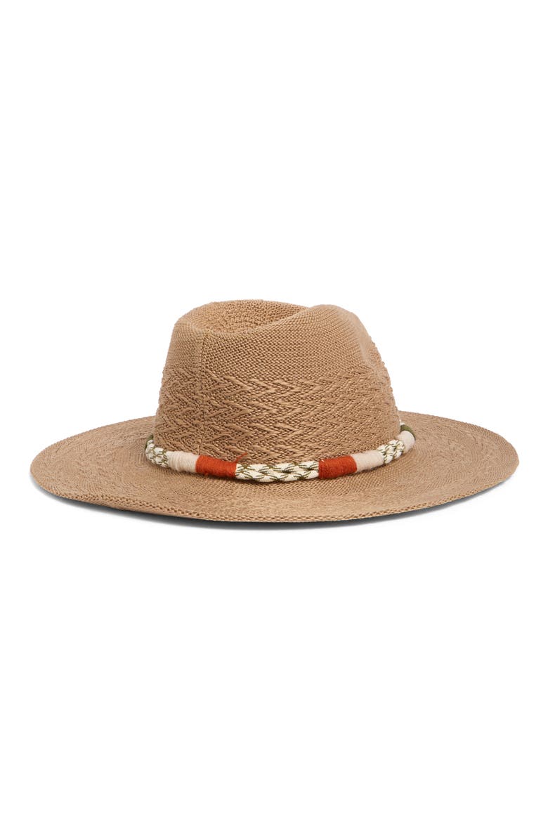 Braided Rope Trim Panama Hat, Alternate, color, TAN