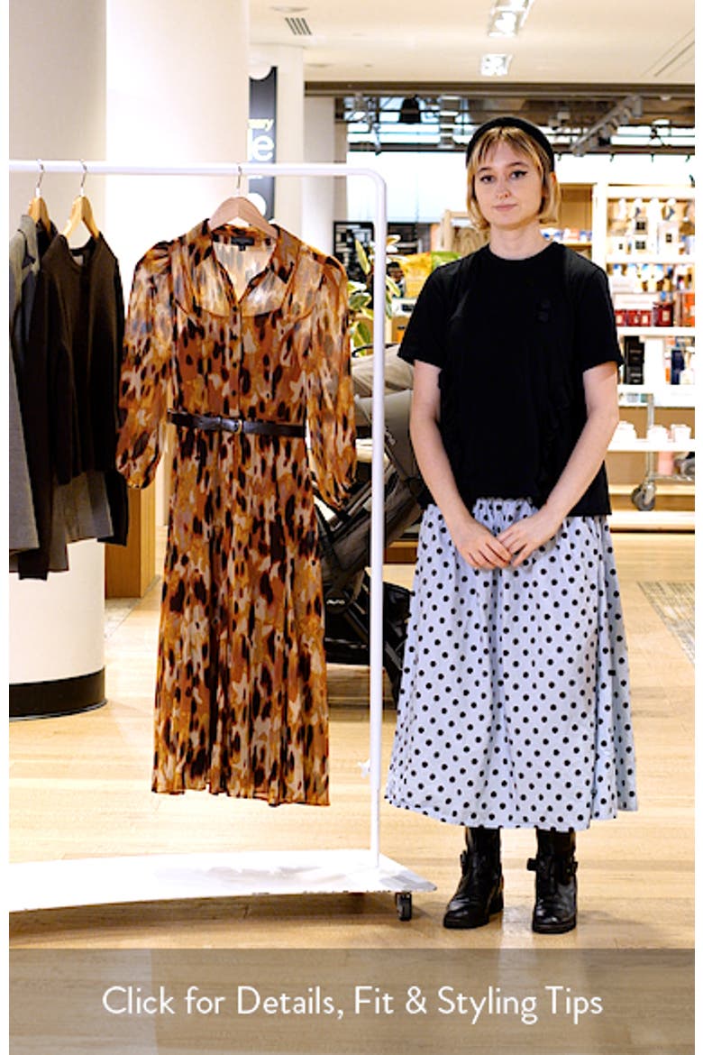 Print Belted Long Sleeve Maxi Shirtdress video