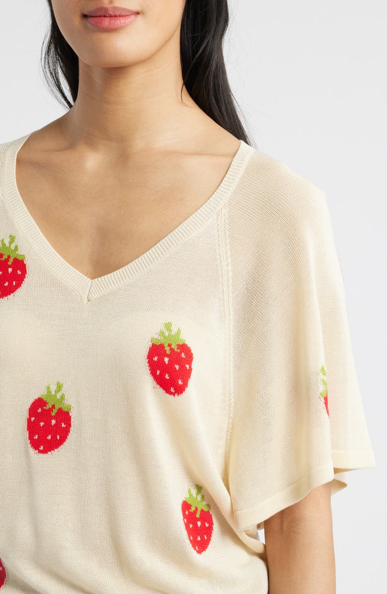 Wit & Wisdom V-Neck Batwing Sweater, Alternate, color, Pale Oak