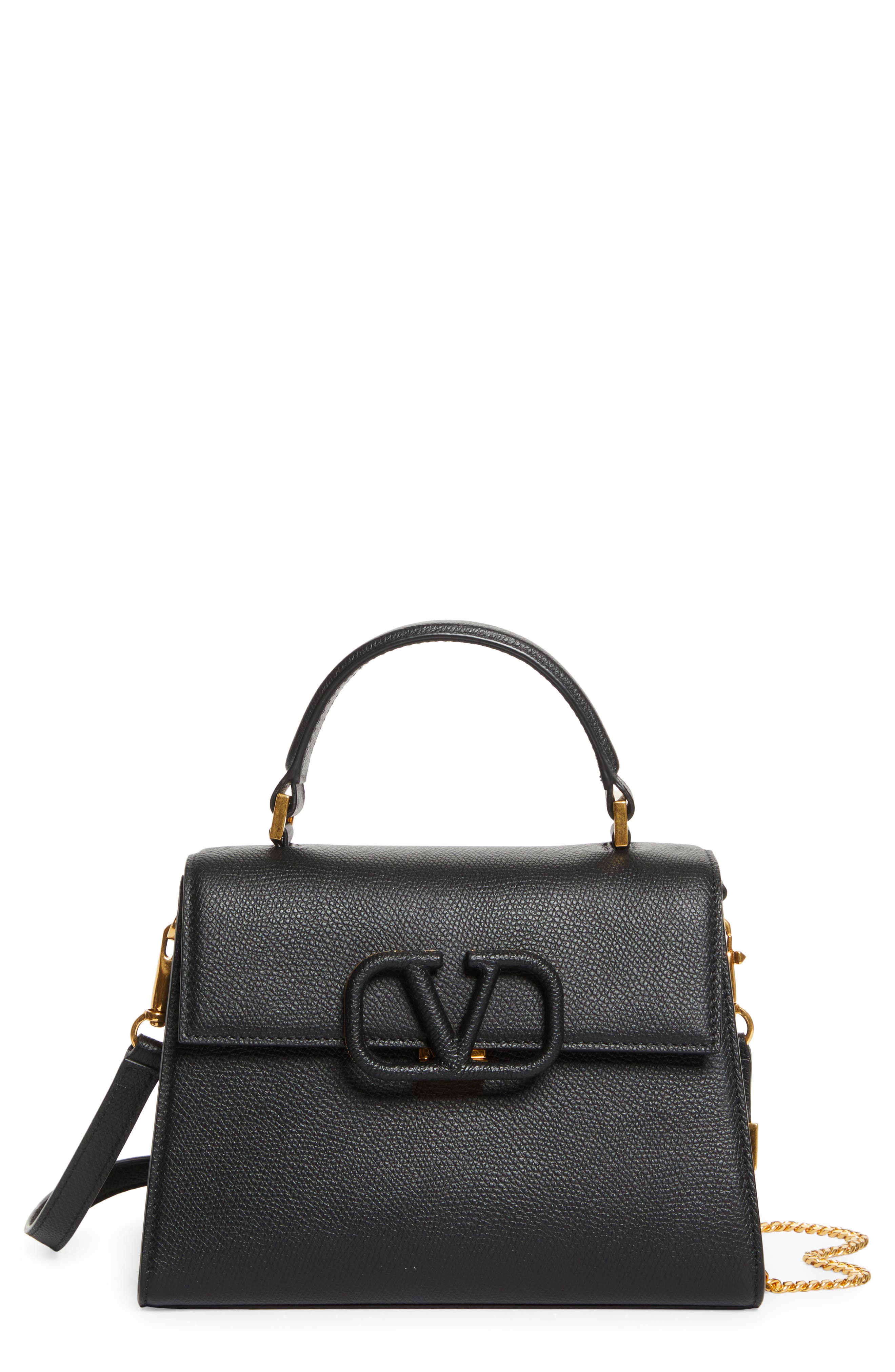 Valentino Garavani VSling Leather Top Handle Bag, Main, color, 
