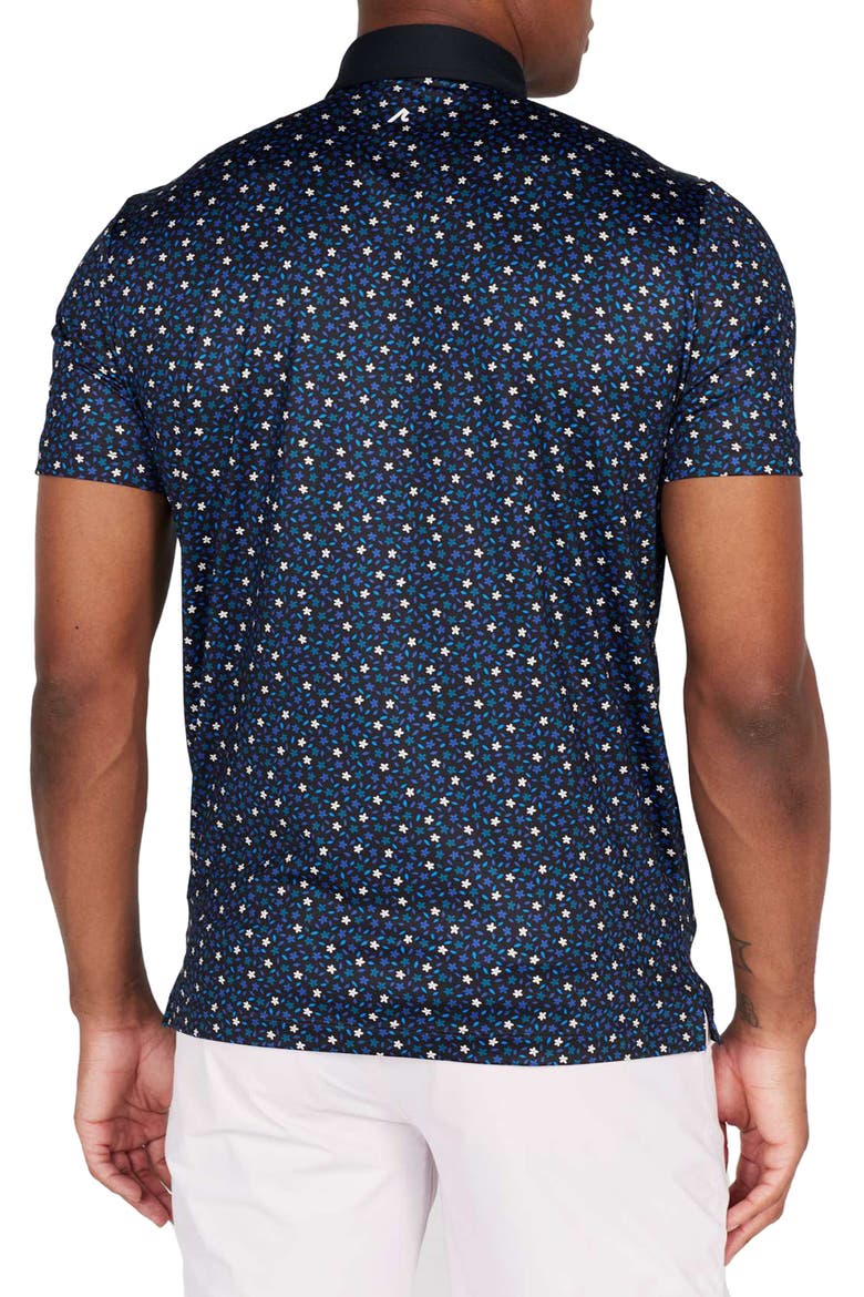 Cameron Floral Performance Golf Polo, Alternate, color, TUXEDO