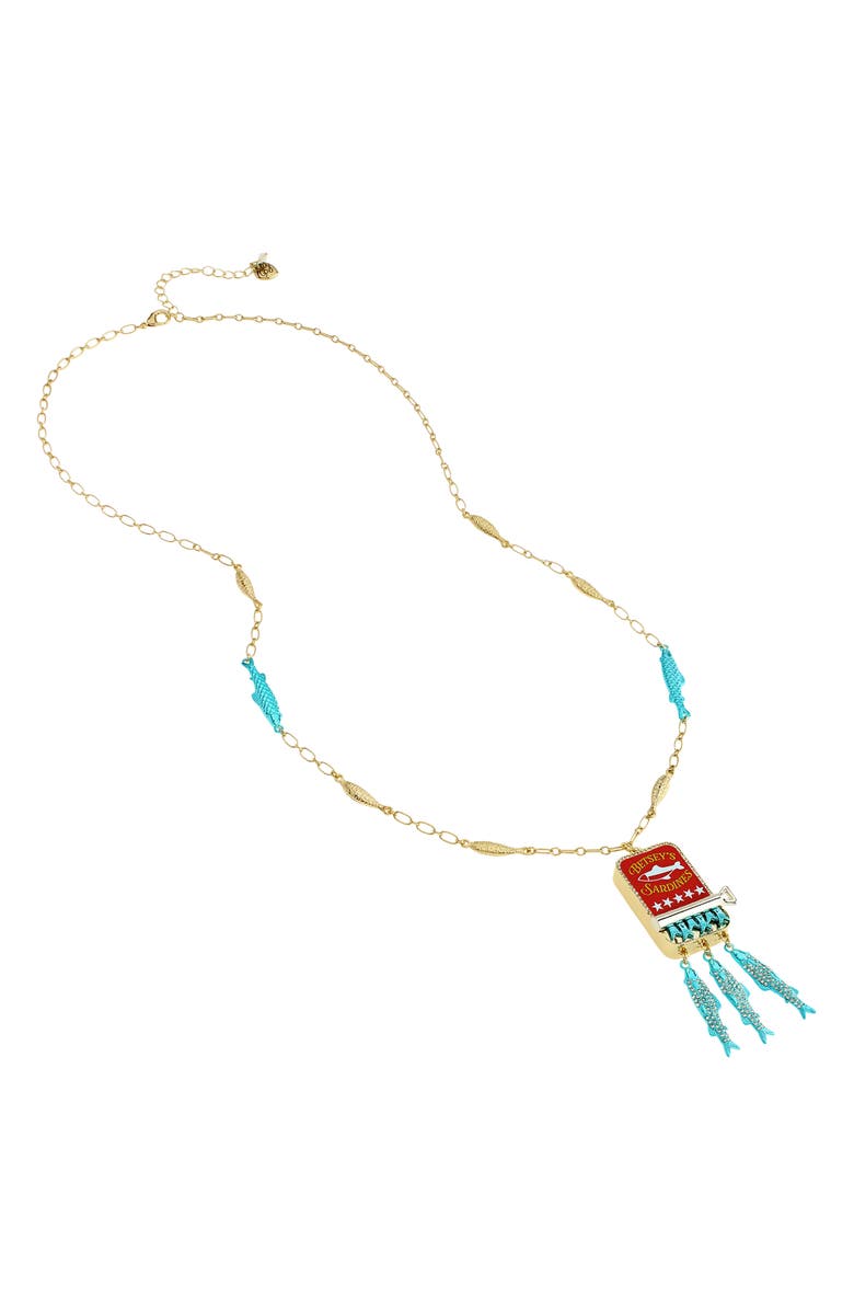 Betsey Johnson Sardines Pendant Necklace, Alternate, color,