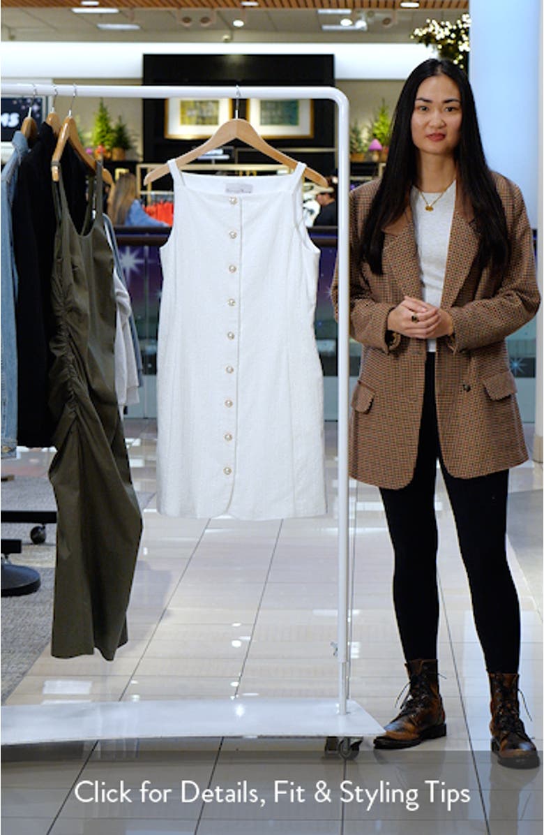 Textured Stripe Cotton Minidress, sales video thumbnail