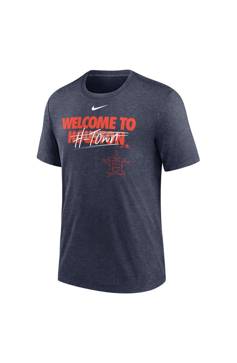 Nike Men's Nike Heather Navy Houston Astros Home Spin Tri-Blend T-Shirt, Alternate, color, 