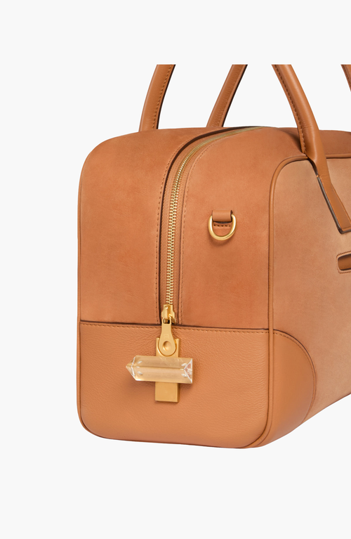 Aviteur Cristallo Nubuck Travel Bag In Brown