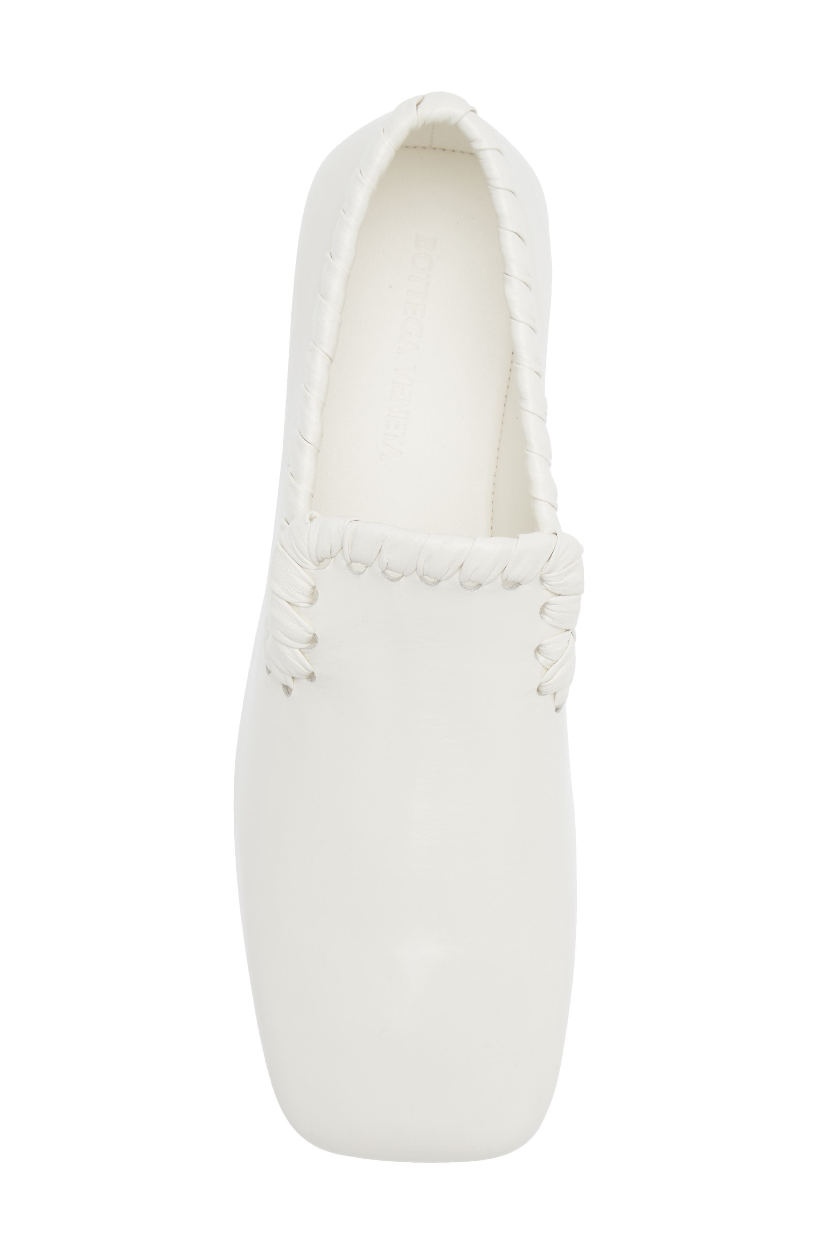 Bottega Veneta Sabato Square Toe Slipper Loafer, Alternate, color, Alabaster