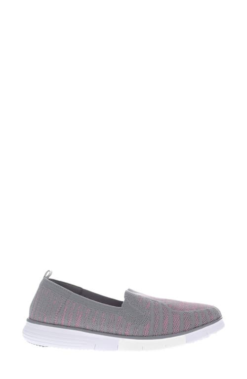 Propét Travelfit Slip-on Sneaker In Grey/pink Fabric