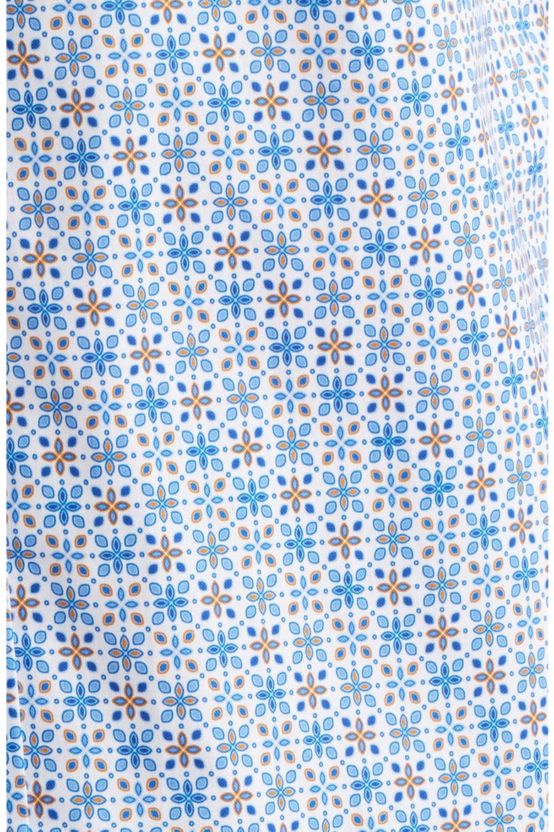 Logan Print Button-Up Shirt, Alternate, color, BLUE / ORANGE GEO FLORAL